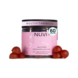 NUVI+ Multivitamínico en gomita para mujer | Libre de complejo B | Suplemento alimenticio 100% natural, vegano y sin azúcar | MULTI WMN, 60 gomitas sa