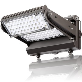 Dusk to Dawn 120W Rotatable LED Wall Pack Light, 5000K 16800LM 600-800W HPS/HID Equiv, ETL Adjustable Head Outdoor LED Wallpack Lighting Fixture for Area Light, Parking, Garages,Warehouse,Entrance