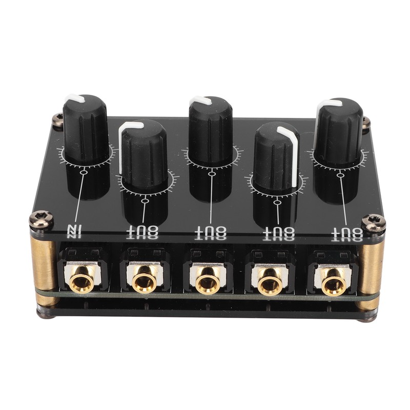 Mini Stereo 4 Channel Line Mixer Low Noise Professional 4