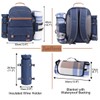 Sunflora Picnic Backpack for 4 Person Set Pack with Insulated
