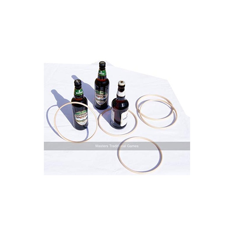 Masters Traditional Games Set of 10 wooden Hoops for Hoopla