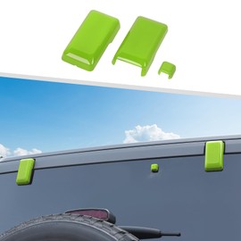 Jimen Compatible with Ford Bronco 2021-2024, 3PCS Tailgate Rear Window Hinge Liftgate Glass Hinge Cover Exterior Trim Accessories (Green)