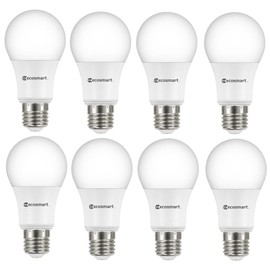 EcoSmart 60W Equivalent Soft White A19 Non Dimmable LED Light Bulb (8-Pack)
