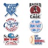 (6 PCS) Baseball Batter Sticker Pack Raised in a Cage,