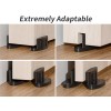 Ccjh Sliding Barn Door Hardware - Floor Guide, Black, Carbon