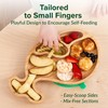 Bamboo Divided Suction Plate Baby - Strong Suction Toddler Plates