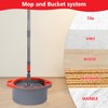 Tidy Monster [2025 Upgraded] Spin Mop Bucket System Set with