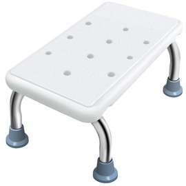 Aliseniors Step Stool for Adults with Non-Skid Platform and Rubber Feet, No Assembly 1 - Step Foot Stool for Kitchen, Toilet and high Bed, Holds up to 330 lbs