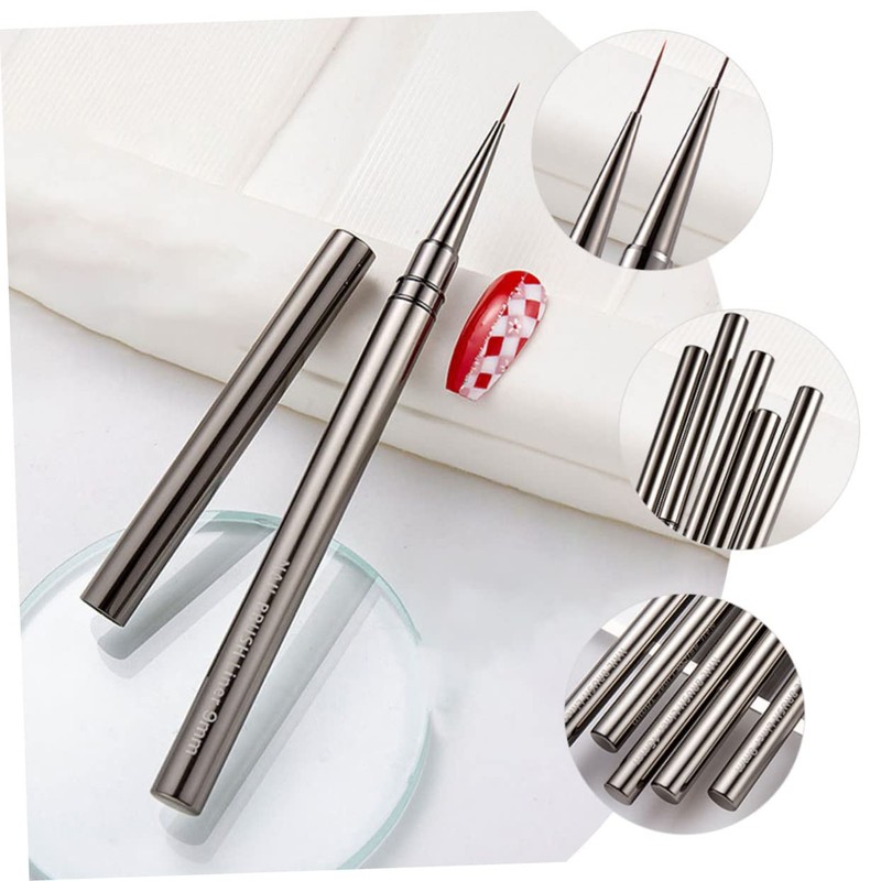 Healvian 2pcs Nail Art Brush Pen Liner Tool for Nail