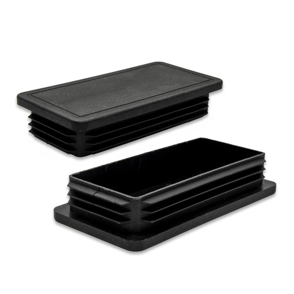 Flyshop 4 Pack Black Plastic Plug Tube Insert Furniture Glides