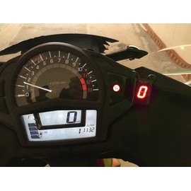 IDEA Waterproof Motorcycle Gear Indicator for Yamaha, Motorcycle LED Digital Display Shift Lever Sensors for Yamaha (Red)