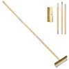 SHANGPEIXUAN Pizza Oven Brush Brass Bristles with Steel Scraper 60