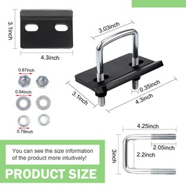 Zikefest Hitch Tightener Anti Rattle Clamp, Heavy Duty Hitch Stabilizer for 1.25" and 2" Trailer Hitches, Rubber Isolator and Anti-Rust Galvanized Coating Protective for Trailers and Trucks (Black)