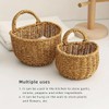 AIMALL 1pcs Elegant Handcrafted Woven Rattan Wall-Mounted Baskets, Multifunctional Storage
