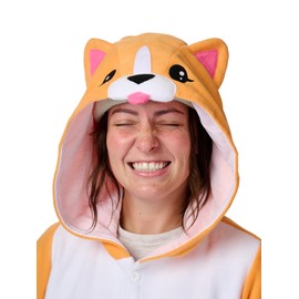 Corgi Kigurumi Unisex Adult Onesie Pajamas Animal One Piece Costume Cosplay Sleepwear Corgi Kigurumi Unisex Adult Onesie Pajamas Animal One Piece Costume Cosplay Sleepwear