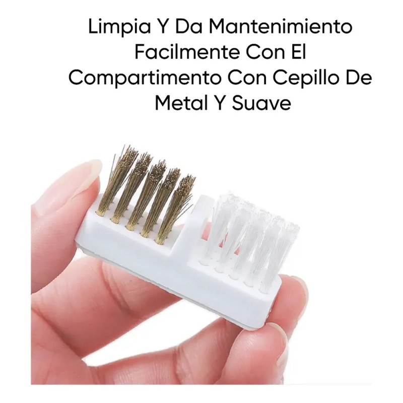 Estuche Para 30 Borcas Punta Drill De Uñas Cepillo Limpieza