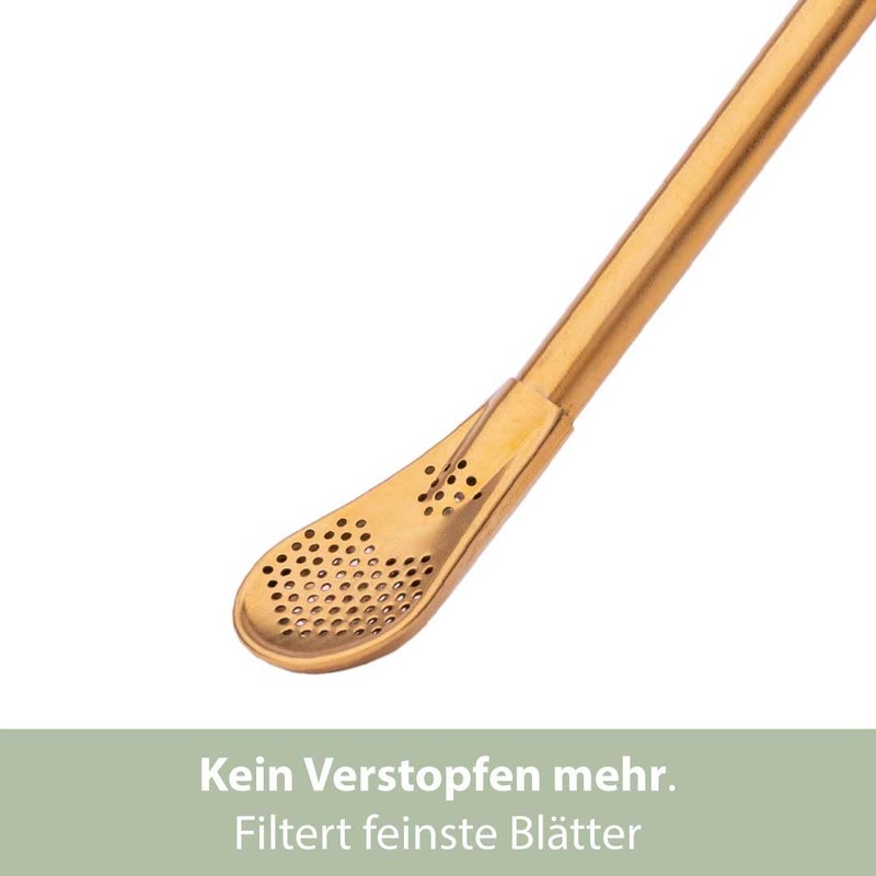 caáMate Bombilla, Mate Tea Straw, Spoon Shape, Stainless Steel, 16