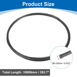 uxcell Tungsten Wire, 99.99% High Purity Tungsten Wire 0.08mm Dia x 10 Meter Length Tungsten Filament Metal Coil for Light Bulb Production Electronics Industry