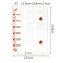 Sticker Album Transparent A7 Size Removable Girls Sticker Binder Sticker Notebook Clear Binder 6 Holes Sticker Storage Fan Activity Goods Sticker Sheet 10-Piece Set (Purple)