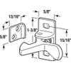 Prime-Line U 10882 Cabinet Door Elbow Catch, Cast Aluminum, Satin