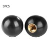 Hilitand 5pcs Bakelite Ball Lever Knob, Ball Knob Handles, Black