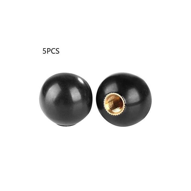 Hilitand 5pcs Bakelite Ball Lever Knob, Ball Knob Handles, Black