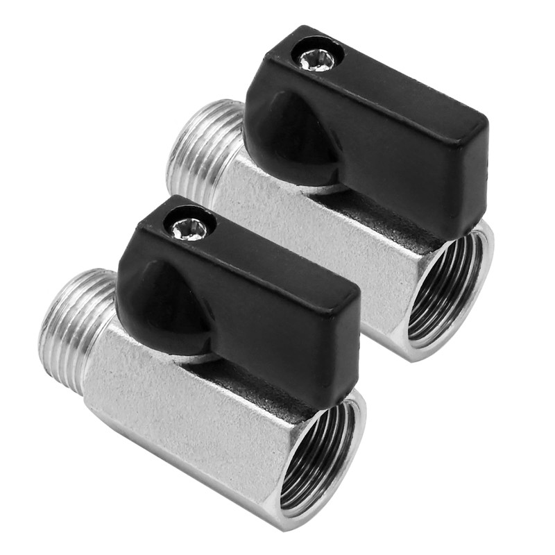 SYOWADA 3/8” Brass Mini Ball Valve, 3/8” NPT Female x