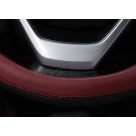 Valleycomfy Microfiber Leather Steering Wheel Cover Large-Size for F150 F250 F350 Ram 4Runner Tacoma Tundra Range Rover Model S X with 15 1/2 inches-16 inches Outer Diameter (Wine Red)