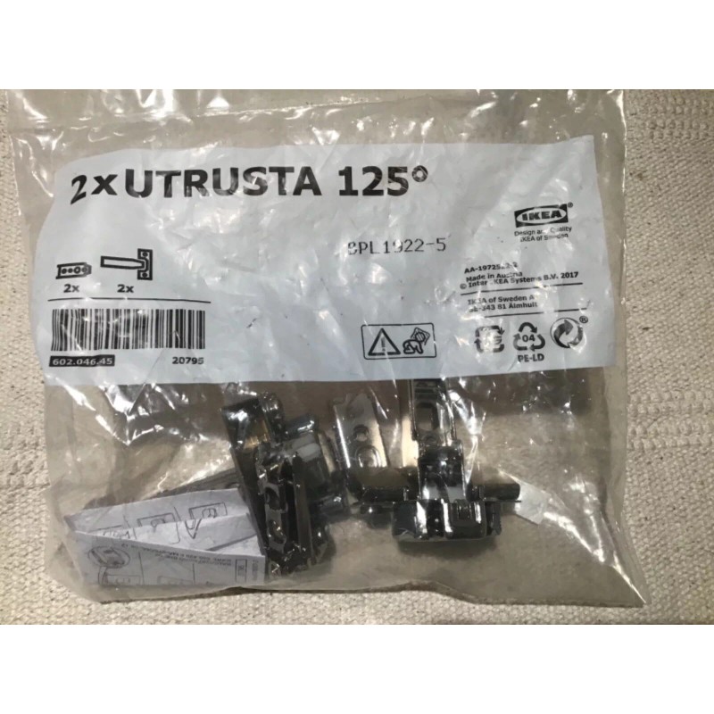 IKEA 4 IKEA UTRUSTA 125° Hinge Brand New 602.046.45