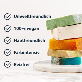 EasyCrafts® Soap Paints Liquid 5 x 10 ml I Soap Colour for Soap Making, Make Bath Bombs Yourself - For Soap Making with Glycerin Soap & Shea Butter