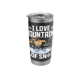I Love Mountains Of Snow Snow Plow Stainless Steel Insulated Tumbler