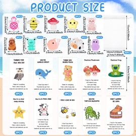 30 Set Inspirational Thank You Gifts Motivational Keychain Inspirational Greeting Cards Luminous Resin Toys Pocket Favors Staff Employee Appreciation Gifts for Coworkers Teacher Nurse Volunteer