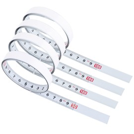 4PCS Steel Self-Adhesive Measuring Tape, White Painted Scale Tape Measure, 1 m Metric for Sticking, 2PCS 1 m Left to Right, 1 m Right to Left, 1 m Middle to Left to Right