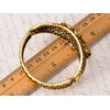 Alilang Antique-Inspire Golden-Tone Slither Snake Filigree Bracelet Bangle Cuff