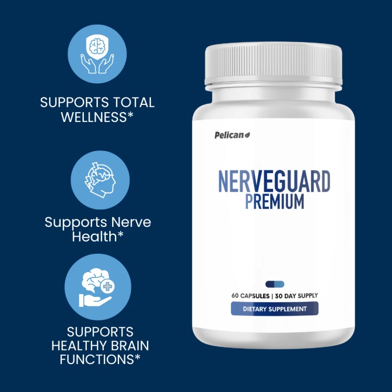 Pelican Vitamins Nerveguard Premium- Brain & Nerve Support- 60 Capsules