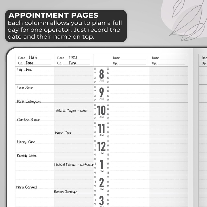 GoGirl Salon Appointment Book – Reservation Book for Beauty Salons,