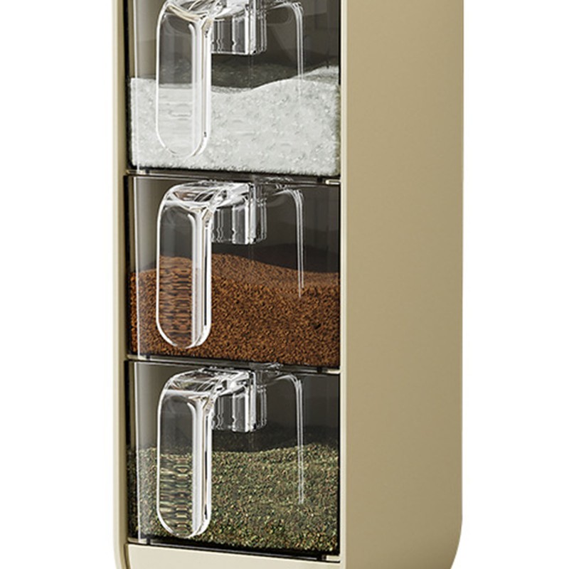 Wall Mounted Spice Box Plastic Punch Free Easy To Clean