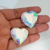 MajorCrafts 12pcs 30mm Flat Back Large Heart Acrylic Rhinestones Craft