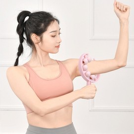 Jagwang rolling hand massager handle massager for calves and forearms only rolling massage pink 2ea