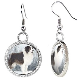 Arthwick Store Border Collie Dog Puppy Earrings