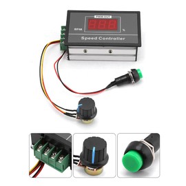 Speed Controller, DC 6-60V 12V 24V 36V 48V 30A PWM DC Motor Speed Controller, PWM DC Stepless Speed Controller, with Momentary Start/Stop Switch/Speed Control Potentiometer