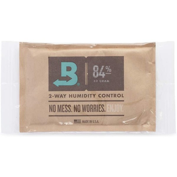 Boveda for Cigars | 84% RH 2-Way Humidity Control for Humidor Seasoning | Size 60 for Use with Every 25 Cigars a Humidor Can Hold | Properly Seasons a Wood Humidor in 14 days | 1-Count