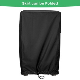 EZ-DONGTENG 30-inch Waterproof Smoker Cover fits for Masterbuilt/East Oak and Most 30-inch Vertical Smoker Models with or Without Legs, Foldable Skirt,25.5"x 25.5" x 41.5",Heavy Duty 600D Polyester