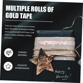 VILLFUL 10 Rolls Hot Stamping Tape Handbook Decors Scrapbook Decor Tape Present Wrapping Tape Scrapbook Tapes Paper Tape Multi-Purpose Tape Decorative Paper Tapes