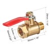 sourcing map Brass Air Ball Valve Shut-Off Switch 1/8 Inch