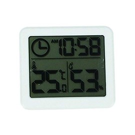Pearl Metal D-6559 HAKARI Digital Thermometer/Hygrometer, White