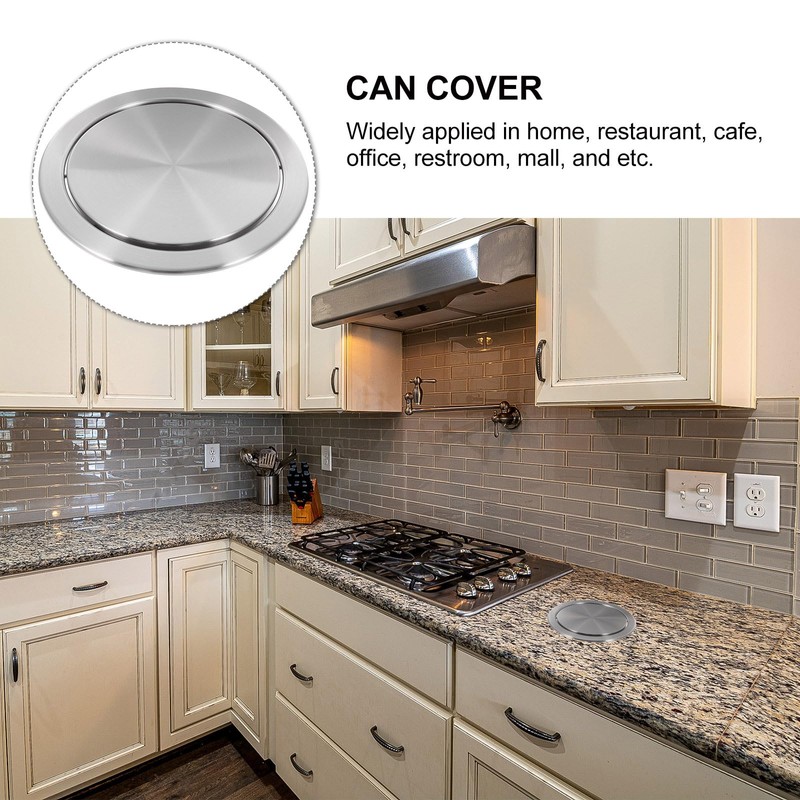 Simple Trash Grommet for Kitchen Countertop with Auto Cover, 8.2
