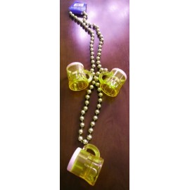 Unbranded Beer Mug Mardi Gras Party Bead Necklace ~ 3 Mugs Per Necklace.