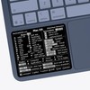 Synerlogic (Universal/Neo/Air/Pro) Mac OS Reference Keyboard Shortcut Sticker, Laminated Vinyl