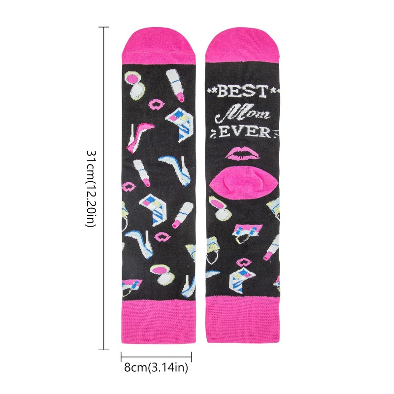 ALLY-MAGIC Funny Socks for Women Best Mom Ever Socks Mother's